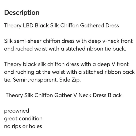 🖤Theory Sheer Dress🖤 - Picture 13 of 14